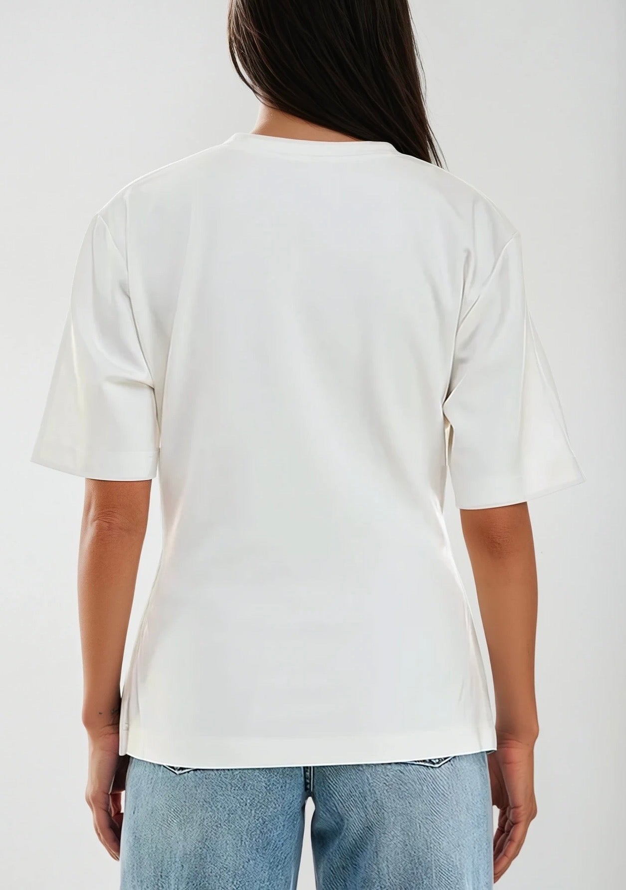 Maggie cotton shirt with silver detail