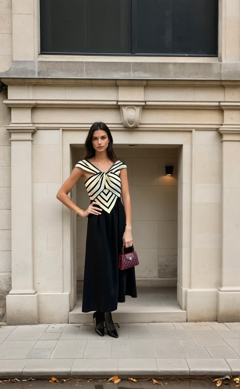 Geometric midi dress (off shoulder or halter)