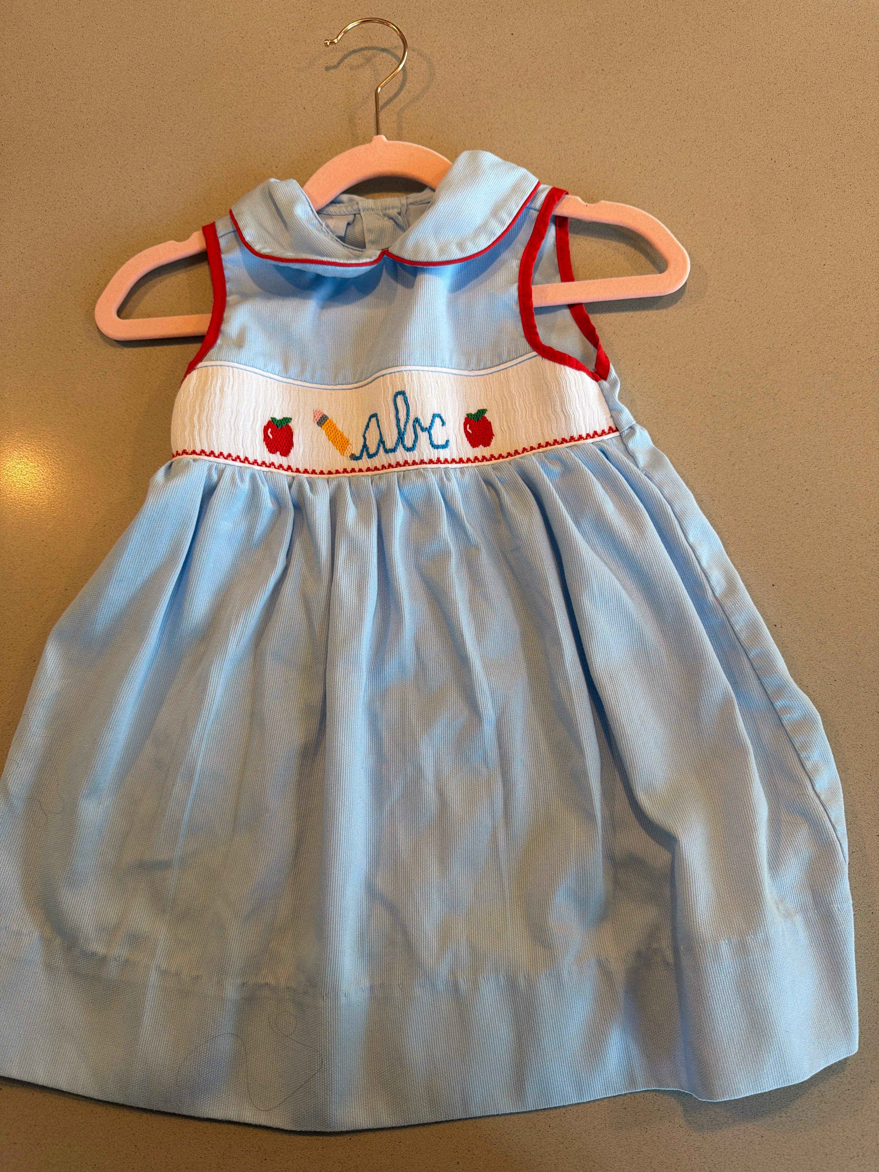 Classic Whimsy Smocked School Dress – Preloved (Size 3T)