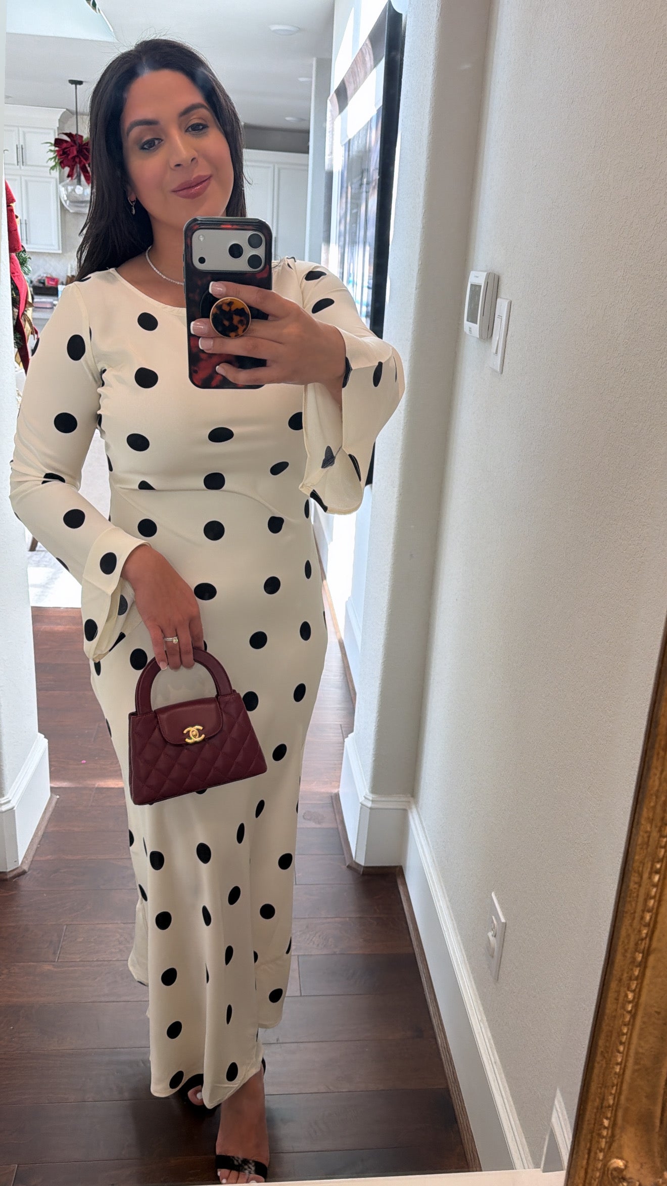 Georgie cream dot dress