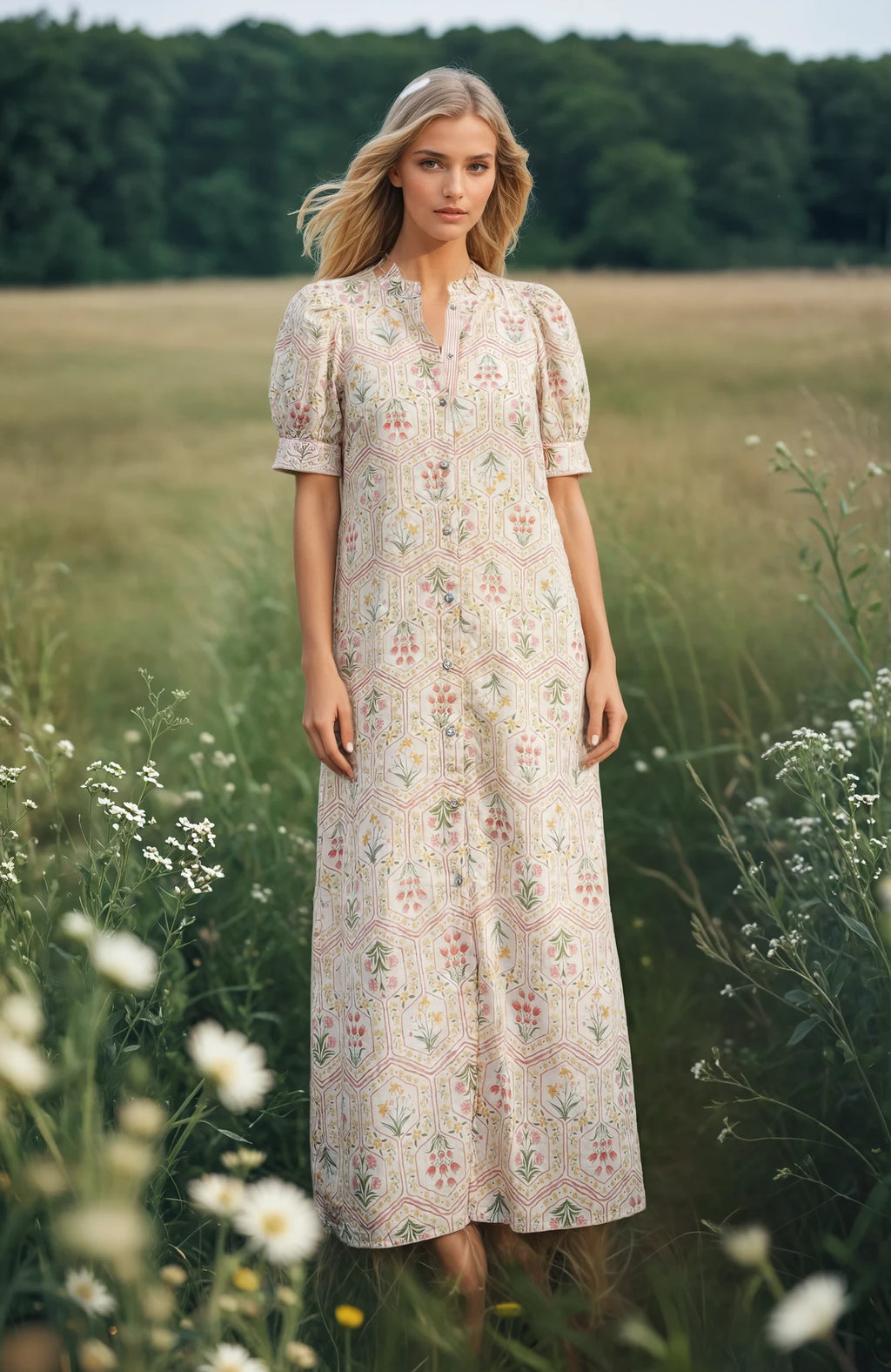 Elara Garden Midi Dress