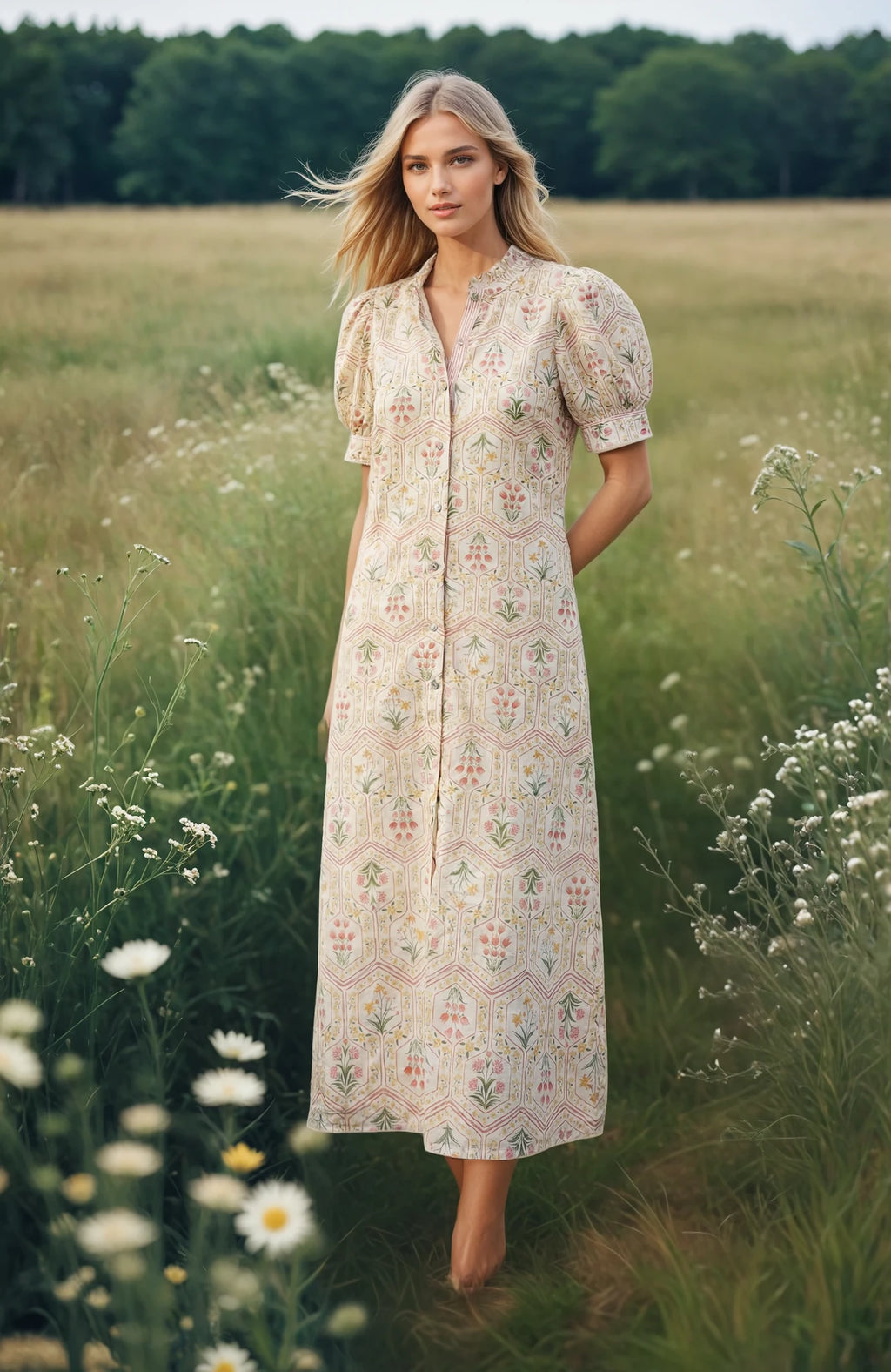 Elara Garden Midi Dress